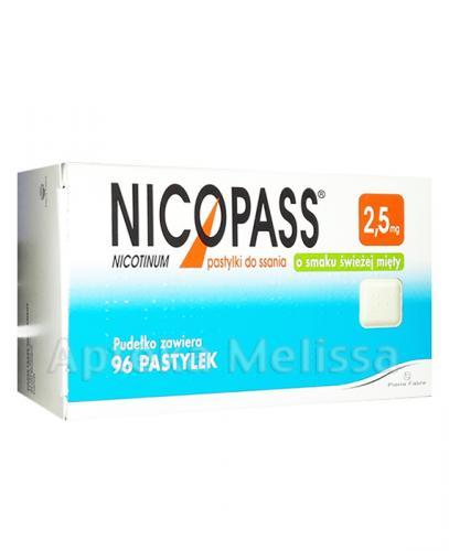 NICOPASS O smaku świeżej mięty 2,5 mg - 96 past. - Apteka internetowa Melissa