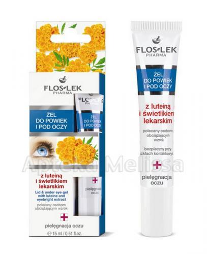 FLOS-LEK Żel z luteiną i świetlikiem lekarskim do powiek i pod oczy - 15 ml - Apteka internetowa Melissa