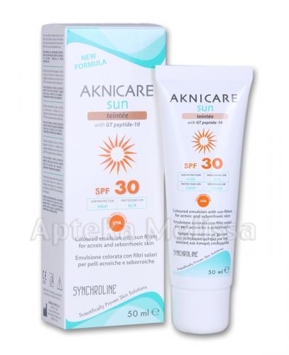 SYNCHROLINE AKNICARE SUN Krem koloryzujący przeciwsłoneczny do cery trądzikowej SPF30 odcień dore - - Apteka internetowa Melissa