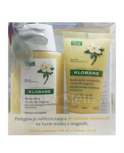 KLORANE ZESTAW Szampon na bazie wyciągu z mangnolii - 100 ml + Balsam na bazie wyciągu z magnolii - 50 ml - Apteka internetowa Melissa