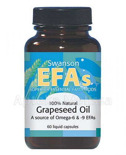 SWANSON Grapeseed oil 500 mg - 60 kaps. Data ważności: 2018.07.30 - Apteka internetowa Melissa