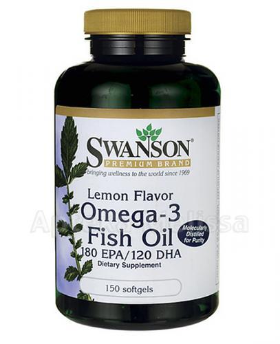  SWANSON Omega 3 o smaku cytrynowym 1000 mg - 150 kaps. - Apteka internetowa Melissa  