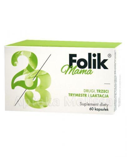  FOLIK MAMA DRUGI, TRZECI TRYMESTR I LATKACJA - 60 kaps. - Apteka internetowa Melissa  