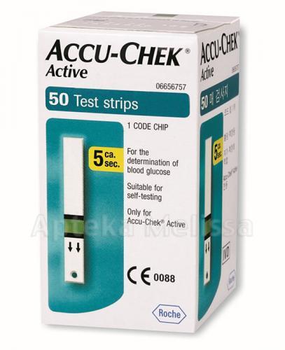  ACCU-CHEK ACTIVE Paski testowe do glukometru, 50 sztuk  - Apteka internetowa Melissa  