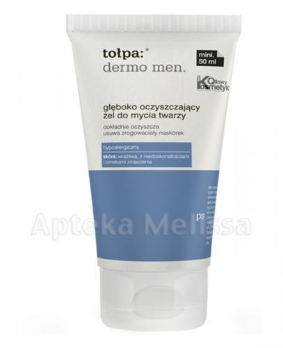 TOŁPA DERMO MEN Głęboko oczyszczający żel do mycia twarzy - 50 ml - Apteka internetowa Melissa