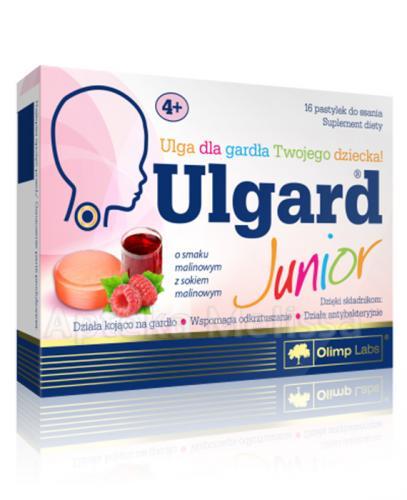 OLIMP ULGARD JUNIOR O smaku malinowym z sokiem malinowym - 16 past. - Apteka internetowa Melissa