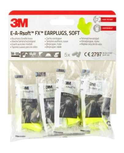  3M E-A-Rsoft FX Zatyczki do uszu, 5 par - ważny do 2024-05-31  