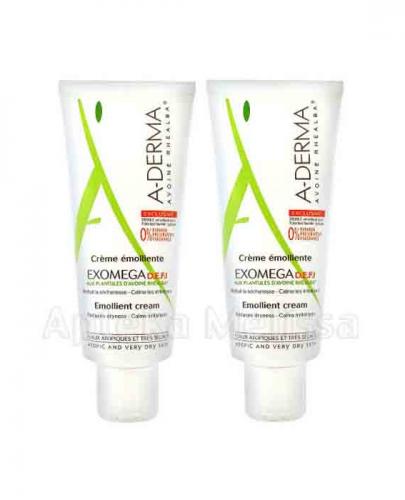 A-DERMA EXOMEGA DEFI DUOPACK Krem nawilżająco-zmiękczający - 2 x 200 ml - Apteka internetowa Melissa