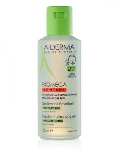 A-DERMA EXOMEGA CONTROL Żel emolient do mycia włosów i ciała 2w1 - 200 ml - Apteka internetowa Melissa