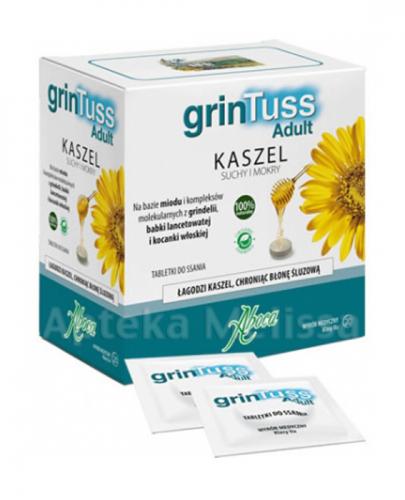 ABOCA Grintuss Adult Tabletki do ssania - 20 tabl. Ulga w suchym i mokrym kaszlu. - Drogeria Melissa