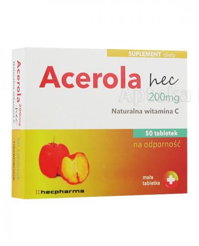  ACEROLA 200 mg hec naturalna witamina C - 50 tabl. - cena, opinie, wskazania - Apteka internetowa Melissa  