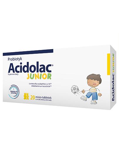 Acidolac Junior Misio - Tabletki biała czekolada, 20 tabl., cena, opinie, wskazania - Apteka internetowa Melissa