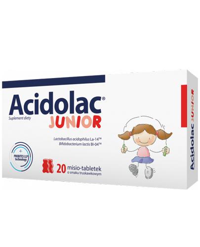 ACIDOLAC JUNIOR Misio tabletki o smaku truskawkowym - 20 tabl. - Apteka internetowa Melissa