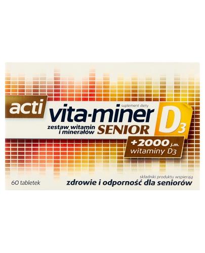 ACTI VITA - MINER SENIOR D3 - 60 tabl. - cena, opinie, właściwości - Apteka internetowa Melissa