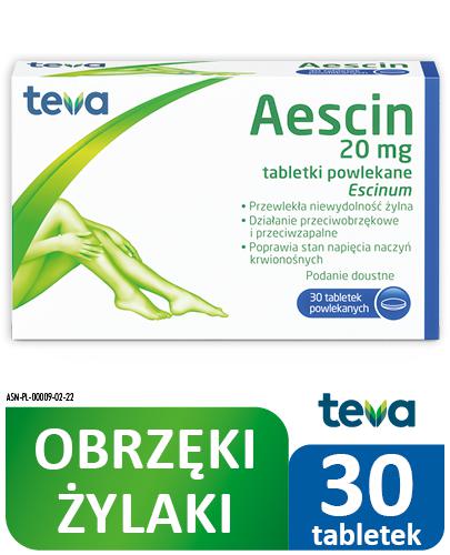 AESCIN - 30 tabl. na żylaki - cena, opinie, ulotka - Apteka internetowa Melissa