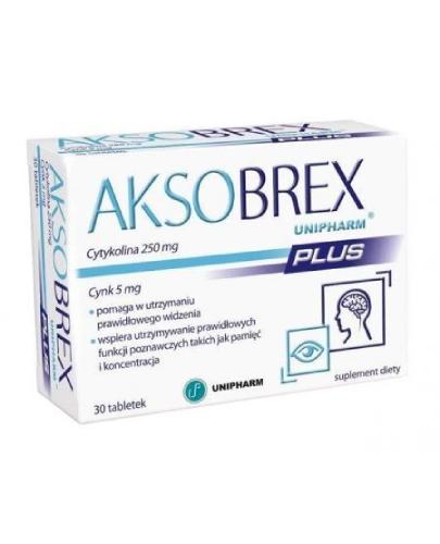 
                                                                          Aksobrex Unipharm Plus, 30 tabletek - Drogeria Melissa                                              