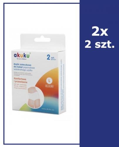 AKUKU Majtki siateczkowe wielokrotnego użytku L - 2 x 2 szt.