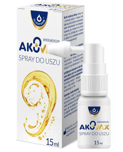 AKUVAX Spray do uszu - 15 ml - bezpieczna higiena uszu - cena, opinie, właściwości - Apteka internetowa Melissa