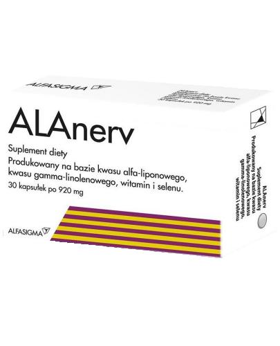  ALANERV 920 mg, Na koncentrację, 30 kapsułek - Apteka internetowa Melissa  