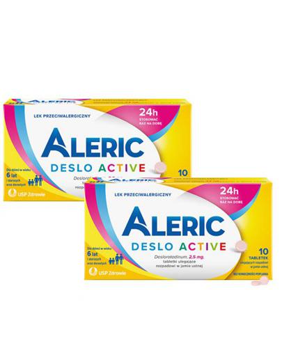  ALERIC DESLO ACTIVE 2,5 mg, 2 x 10 tabl. Pomoc w alergii. - Apteka internetowa Melissa  