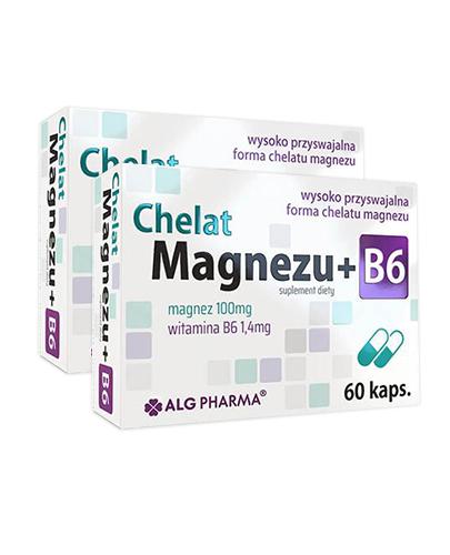  Alg Pharma Chelat magnezu + B6 - 2 x 60 kaps. - cena, opinie, stosowanie - Apteka internetowa Melissa  