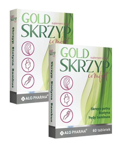  Alg Pharma Gold Skrzyp Comfort, 2 x 60 tabletek, Na włosy, skórę i paznokcie, cena, opinie, stosowanie  - Apteka internetowa Melissa  