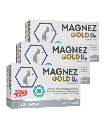  ALG PHARMA Magnez Gold B6, 3 x 50 tabletek, cena, opinie, skład - Apteka internetowa Melissa  