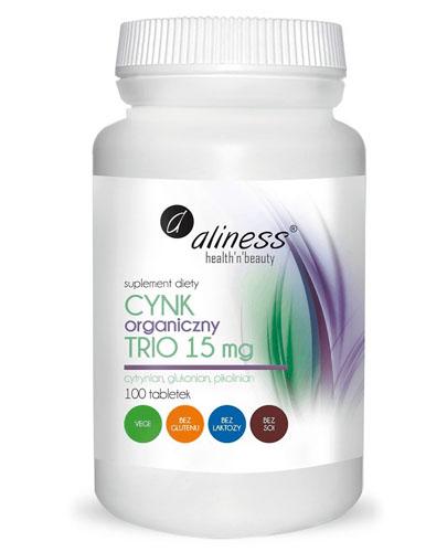  ALINESS Cynk organiczny TRIO 15 mg - 100 tabl - cena, wskazania - Apteka internetowa Melissa  