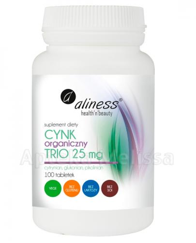 ALINESS Cynk organiczny TRIO 25 mg - 100 tabl. - Apteka internetowa Melissa  