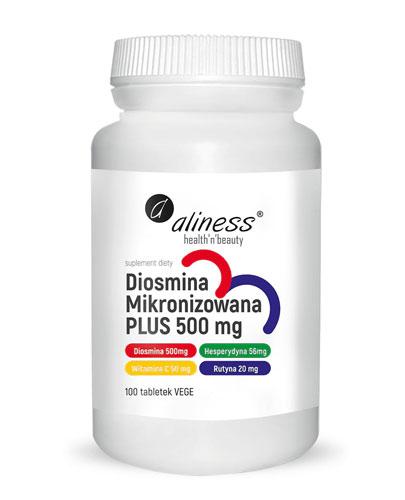 Aliness Diosmina Mikronizowana PLUS 500 mg - 100 tabl. - cena, opinie, właściwości  - Apteka internetowa Melissa  