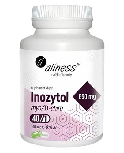  Aliness Inozytol myo/D-chiro 40/1 650 mg, 100 vege kaps., cena, opinie, wskazania - Apteka internetowa Melissa  