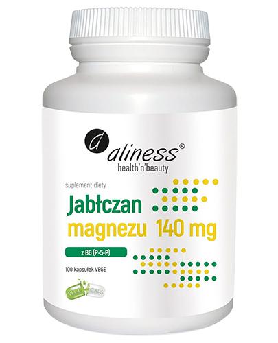  Aliness Jabłczan magnezu 140 mg z B6 (P-5-P), 100 vege kaps., cena, opinie, skład - Apteka internetowa Melissa  