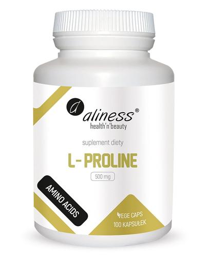  Aliness L-Proline 500 mg - 100 kaps. Na stawy - cena, opinie, stowowanie  - Apteka internetowa Melissa  