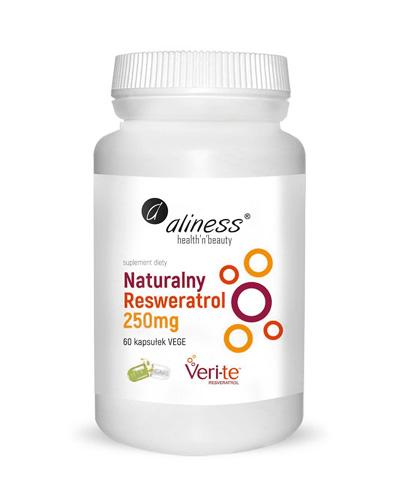  Aliness Naturalny Resweratrol 250 mg - 60 kaps. - cena, opinie, właściwości  - Apteka internetowa Melissa  