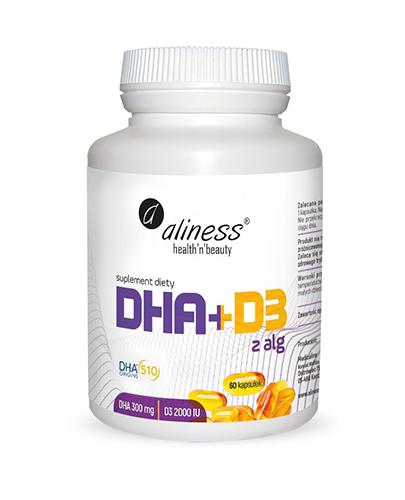  Aliness Omega DHA 300 mg z alg + D3 2000IU, 60 kapsułek - Apteka internetowa Melissa  