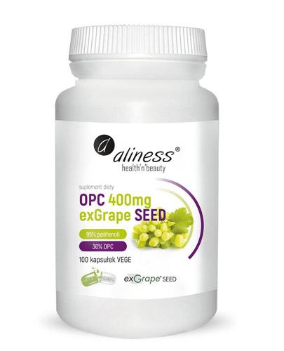  Aliness OPC 400 mg exGrape seed Ekstrakt z pestek winogron - 100 kaps. - cena, opinie, właściwości  - Apteka internetowa Melissa  