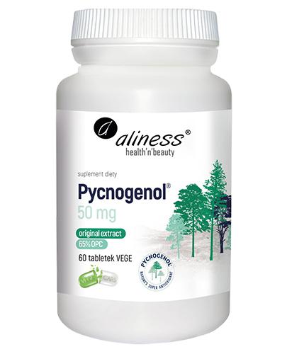 Aliness Pycnogenol extract 65% 50 mg, 60 vege tabletek, cena, opinie, stosowanie - Apteka internetowa Melissa  