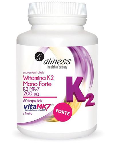  ALINESS Witamina K2 Mono Forte MK-7 200 µg z Natto - 60 kaps. Dla zdrowych i mocnych kości. - Apteka internetowa Melissa  