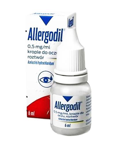  ALLERGODIL 0,5 mg Krople do oczu - 6 ml. Na alergiczne zapalenie spojówek. - Apteka internetowa Melissa  