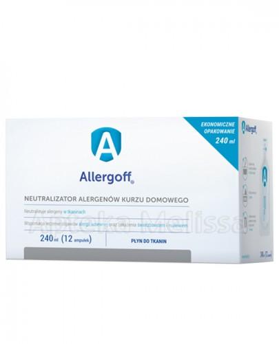  ALLERGOFF Neutralizator alergenów kurzu domowego do tkanin - 240 ml (12 amp.)  - Apteka internetowa Melissa  