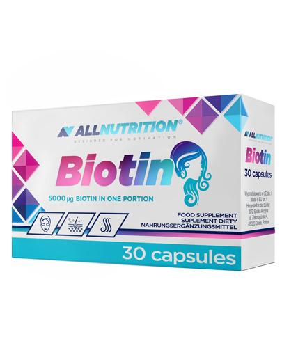  Allnutrition Biotin - 30 kaps. Na włosy i paznokcie - cena, opinie, właściwości  - Apteka internetowa Melissa  