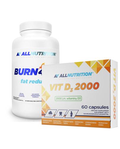 ALLNUTRITION Burn4all fat reductor - 100 kaps. + ALLNUTRITION VIT D3 2000 - 60 kaps. - Apteka internetowa Melissa