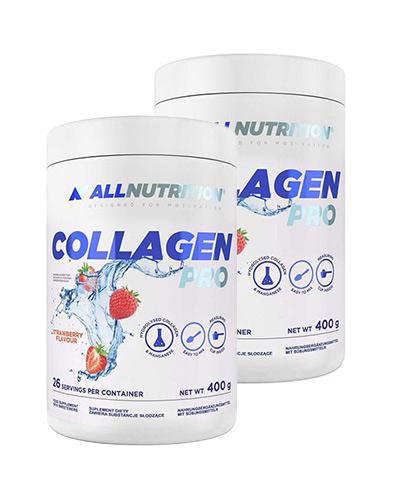  Allnutrition Collagen Pro Kolagen w proszku o smaku truskawkowym - 2 x 400 g - Apteka internetowa Melissa  