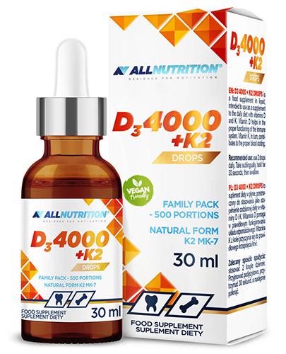  Allnutrition D3 4000+K2 Drops, 30 ml, cena, opinie, właściwości - Apteka internetowa Melissa  