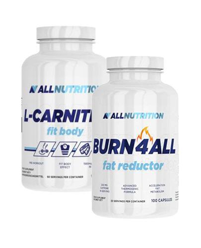  ALLNUTRITION L-Carnitine fit body - 120 kaps. + ALLNUTRITION Burn4all fat reductor, 100 kapsułek - Apteka internetowa Melissa  