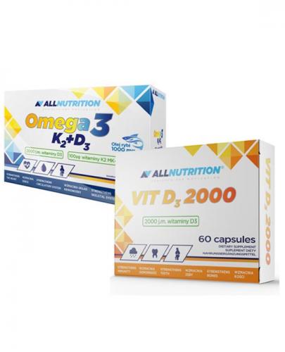  ALLNUTRITION Omega-3 + K2 + D3 - 30 kaps. + ALLNUTRITION VIT D3 2000 - 60 kaps. - Apteka internetowa Melissa  