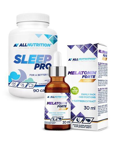  ALLNUTRITION SLEEP PRO - 90 kaps. Dla lepszego snu. + Allnutrition Melatonin Forte Drops, 30 ml - Apteka internetowa Melissa  