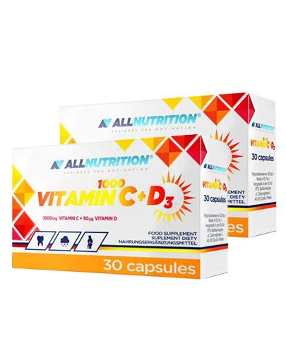 ALLNUTRITION Vitamin C 1000 + D3 - 2 x 30 kaps.  - Apteka internetowa Melissa  