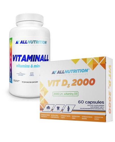  ALLNUTRITION Vitaminall - 120 kaps. + ALLNUTRITION VIT D3 2000 - 60 kaps. - Apteka internetowa Melissa  