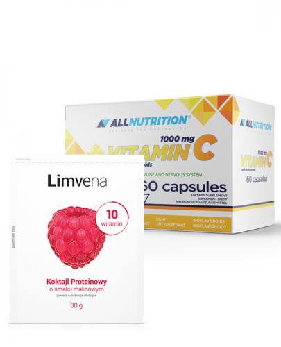  ALLNUTRITION Vitaminall SPORT - 60 kaps.+ LIMVENA Koktajl proteinowy o smaku malinowym - 30 g - Apteka internetowa Melissa  